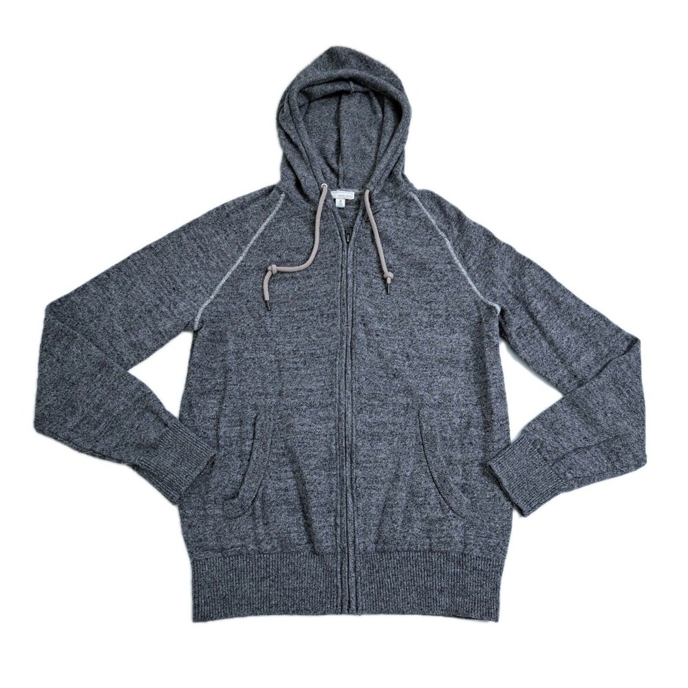 Gap Men's Medium Knit Hoodie Full Zip Sweatshirt Gray Spring Jacket